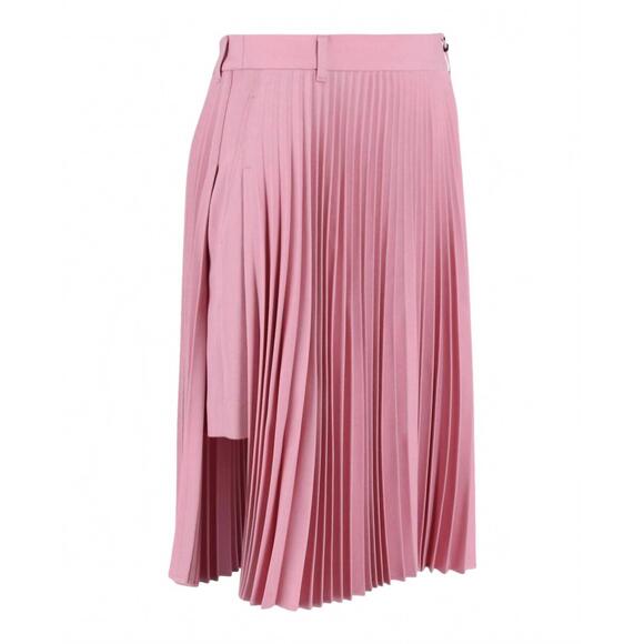 NEW BURBERRY women's pleated panelled midi skort in pink - Picture 3 of 3